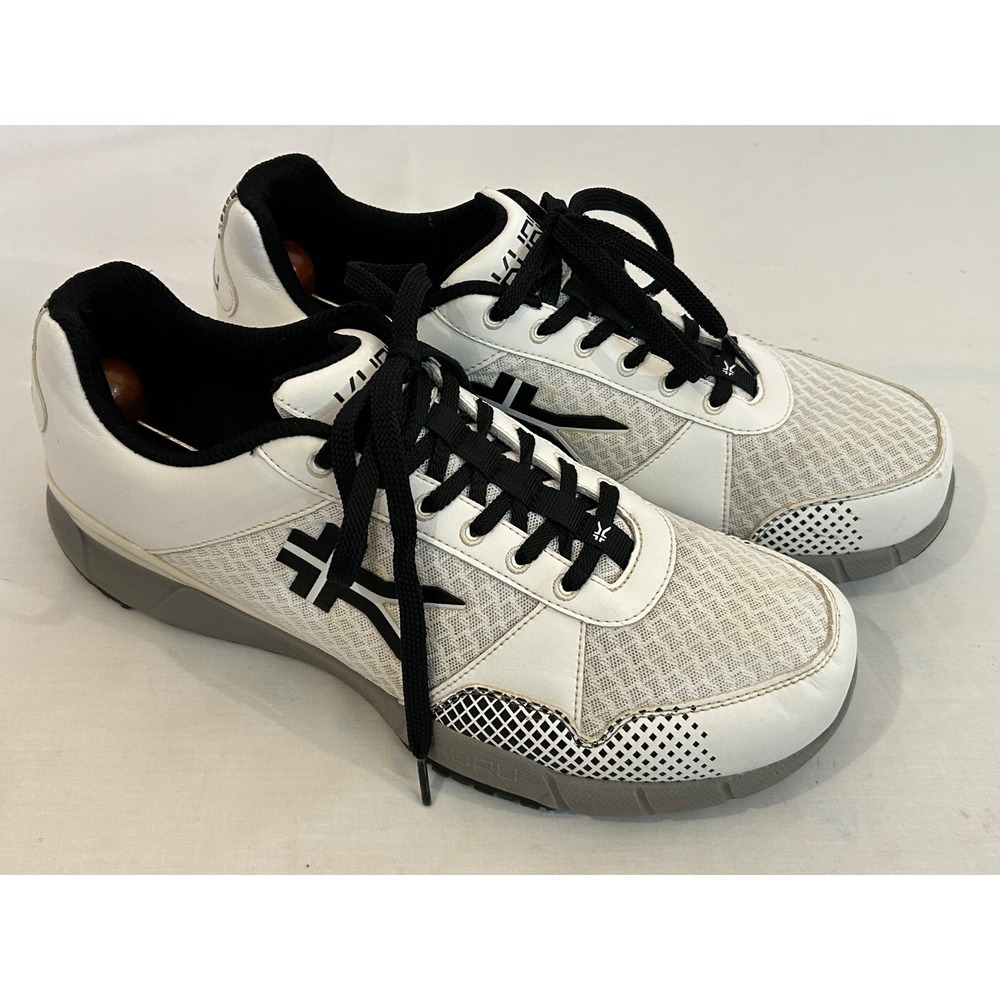 Kuru Quantum Shoes Mens Size 11W  White Gray Black Walking Sneakers Casual Laces